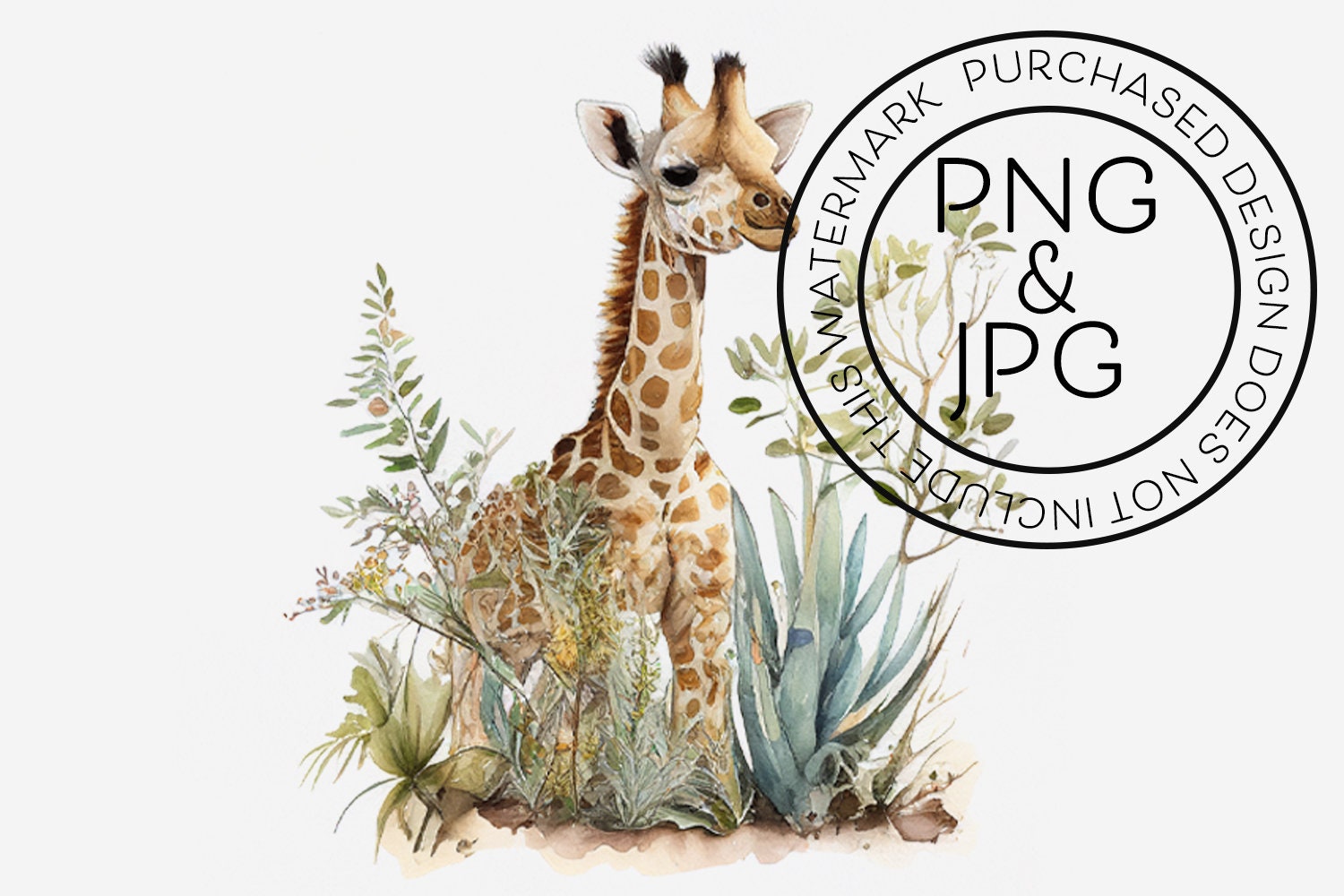 Baby Giraffe Clipart Bundle Cute Baby African Savannah - Etsy