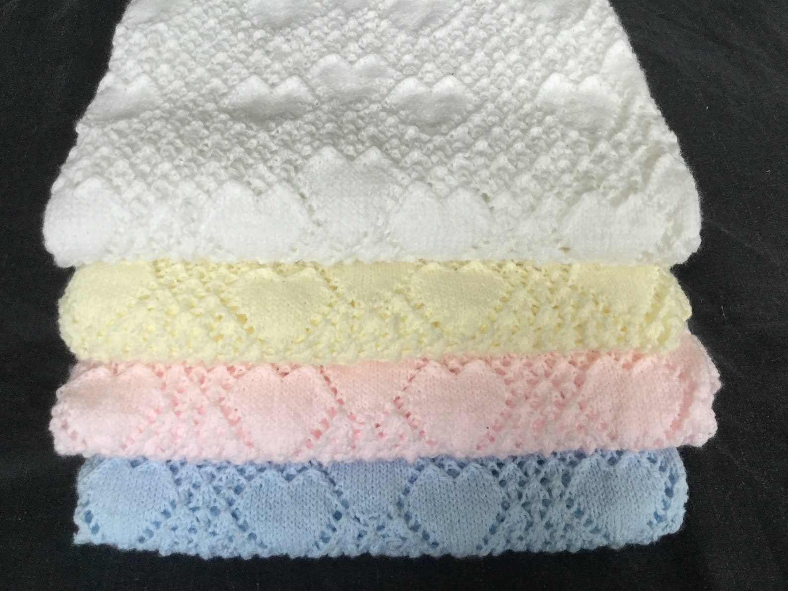 Lacy Hand Knitted Baby Blanket Baby Shawl in Soft Pink Etsy UK