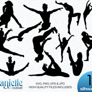 Gymnastik Silhouetten, SVG, png, eps, jpg, Cricut, Silhouette, Cameo Dateien