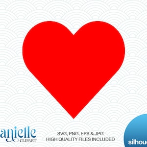 Heart Silhouettes, SVG, png, eps, jpg, Cricut, Silhouette, Cameo files