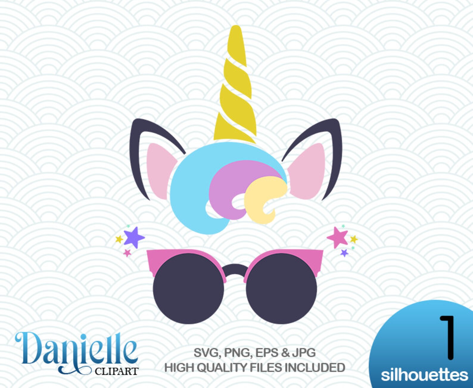 Unicorn Glasses Silhouettes SVG Png Eps Jpg Cricut - Etsy Hong Kong