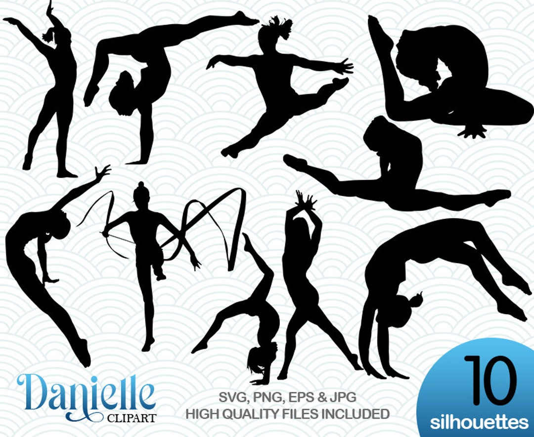Gymnastic Silhouettes SVG - Vector & PNG Graphic by SeaquintDesign ·  Creative Fabrica