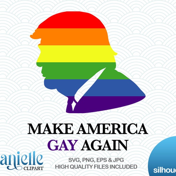 LGBT America Gay Silhouettes, SVG, png, eps, jpg, Cricut, Silhouette, Cameo files