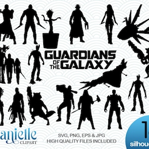 Guardians of the Galaxi Silhouettes, SVG, png, eps, jpg, Cricut, Silhouette, Cameo files