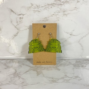 Goddess Te Fiti - Moana - Inspired UV/Blacklight Glow Acrylic Earrings