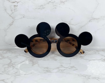 Kids Black Mickey Sunglasses - UV Protected Lightweight (NOT SPARKLE)