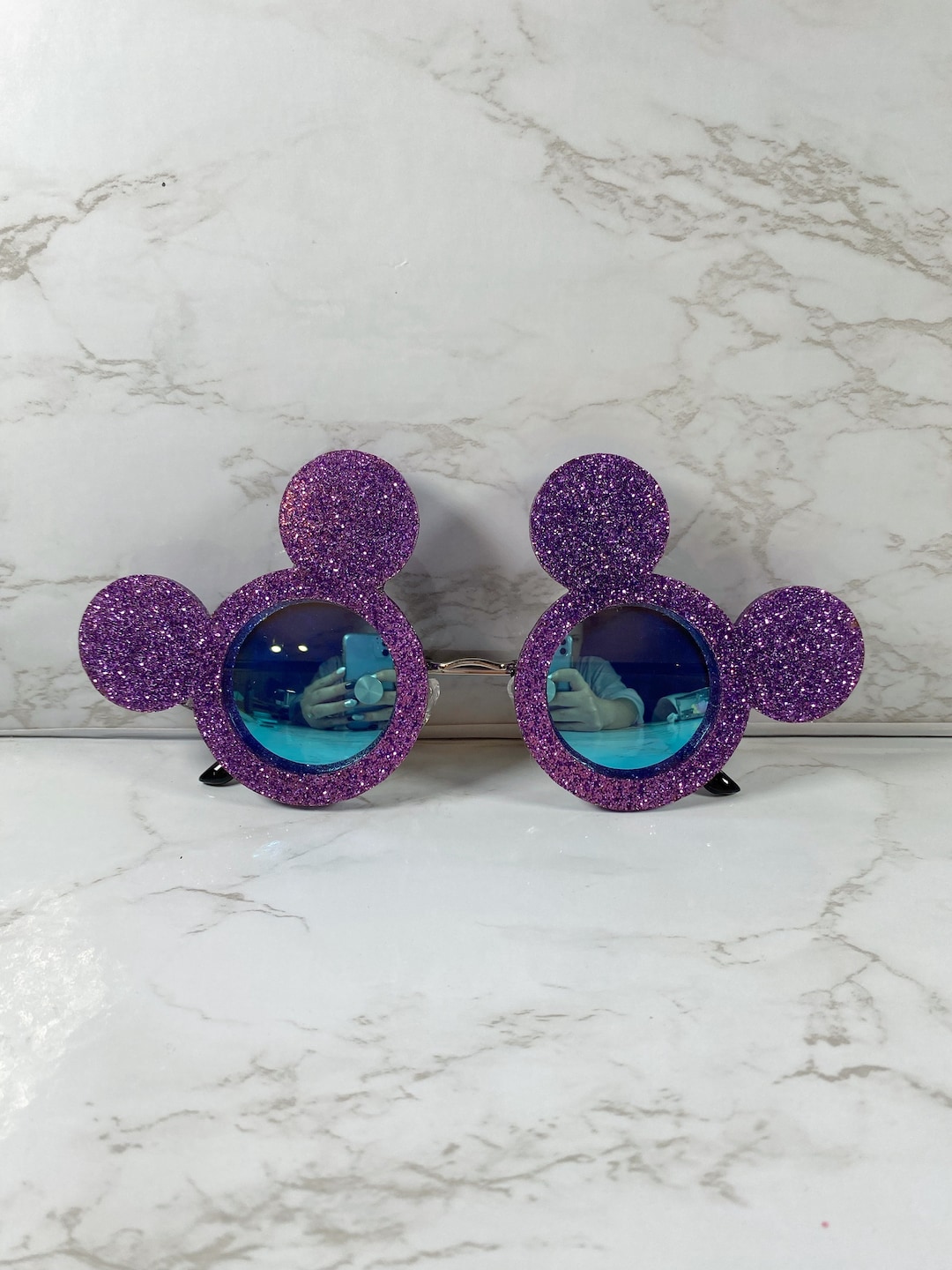 Purple Glitter Mickey Sunglasses Polarized Lightweight COLORED Lenses ...