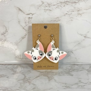 Pua Pig - Moana - Inspired Acrylic Earrings