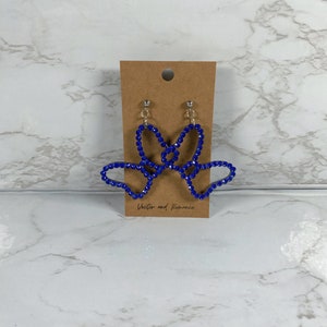 Blue Bow Inspired Crystal Earrings