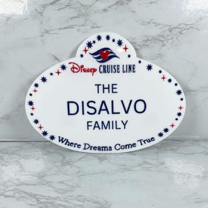 Magnet Cast Member Acrylic Name Tag Door Decor - Land World Cruise
