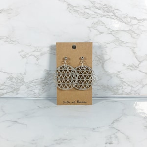 Geo Dome Epcot Inspired Glitter Acrylic Earrings