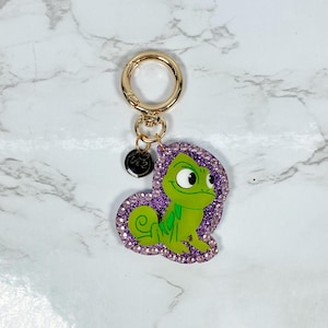 Sparkle Pascal Rapunzel Bag Charm - Tangled Acrylic Keychain