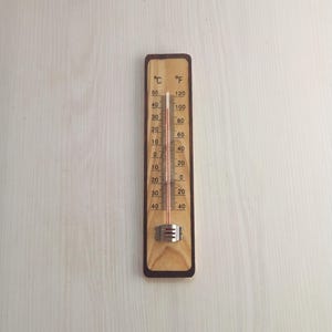 Vintage Wooden Thermometer – Indoor Outdoor Wall Thermometer,  Farmhouse Decor,  Collectible Temperature Gauge