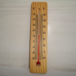Vintage thermometer ,  Indoor thermometer ,Outdoor thermometer, Wall thermometer, thermometer , wooden thermometer.