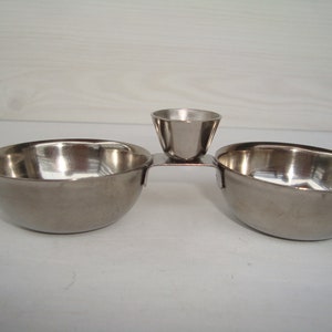 Vintage ,salt pan, salt container, stainless steel,  Old salt pan