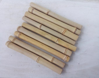 Bambusstöcke, 9 Bambus für Handwerk, Windspiel-Teile, Windspiel Zubehör, Holzstäbe, Reed-Stäbchen, grüner Bambus
