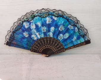 Design Hand Fan, Hand Held Fan,  Elegant, Spanish Style Fan, Gift for Her