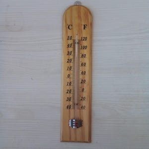 Vintage thermometer ,  Indoor thermometer ,Outdoor thermometer, Wall thermometer,thermometer , wooden thermometer