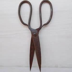 Vintage Hand Scissors ,Farm decor-Hand Forged Scissors, Primitive Antiques ,Antique Scissors ,Hand forged Bulgaria ,Old Scissors