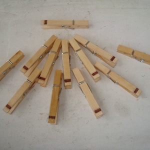 Clips en bois, Pince en bois, Cartes, Embossing Crafts Kindergarten, Pinces 12 pcs, Pinces à linge Clips de cartes