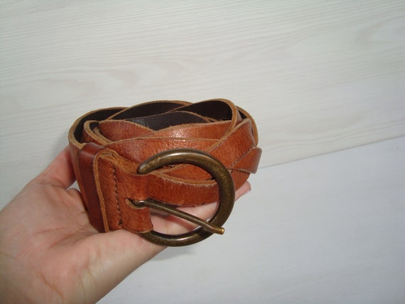 Vintage Ladies Leather Belt, Patent Leather Belt … - image 7