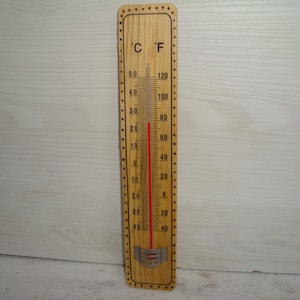Vintage thermometer ,  Indoor thermometer ,Outdoor thermometer, Wall thermometer, thermometer , wooden thermometer.