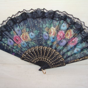 Spanish Style Hand Fan, Beautiful Hand Held Fan, Elegant Fan, Gift