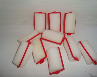 Vintage hair care Hair curlers 10 pieces Hair style Hair rollers Hair accessories Hair product Foam hair rollersHair rollers from 1980s