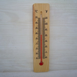 Vintage thermometer ,  Indoor thermometer ,Outdoor thermometer, Wall thermometer, thermometer , wooden thermometer.