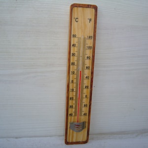 Vintage thermometer , Indoor thermometer ,Outdoor thermometer, Wall thermometer, thermometer , wooden thermometer
