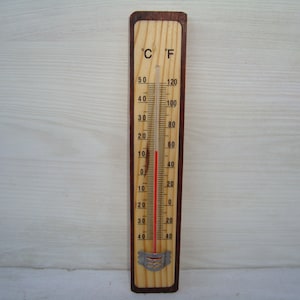 Vintage thermometer ,  Indoor thermometer ,Outdoor thermometer, Wall thermometer, thermometer , wooden thermometer