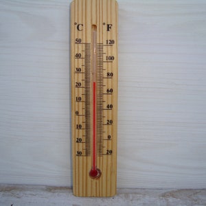 Vintage thermometer ,  Indoor thermometer ,Outdoor thermometer, Wall thermometer,thermometer , wooden thermometer.