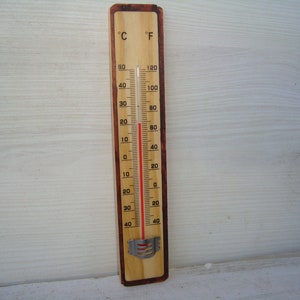 Vintage thermometer ,  Indoor thermometer ,Outdoor thermometer, Wall thermometer, thermometer , wooden thermometer