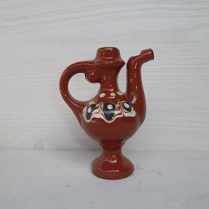 VINTAGE Ceramic pitcher whistle Flute water whistle , pottery souvenir, Small toy flute , Ocarina ,Ceramic whistle and water warbler