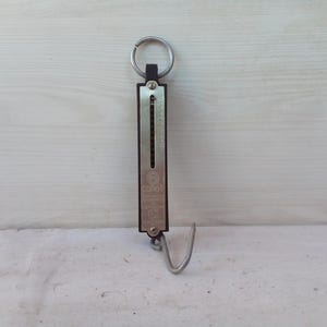 Antique  Balance Scale, Spring Scale, Tubular Pocket Scale, Hand Held Scale, Weighing scales, Farmhouse Decor
