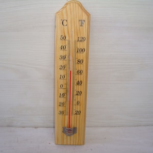 Vintage thermometer ,  Indoor thermometer ,Outdoor thermometer, Wall thermometer, thermometer , wooden thermometer.