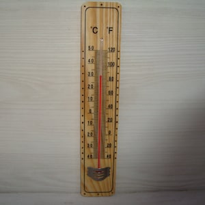 Vintage thermometer ,  Indoor thermometer ,Outdoor thermometer, Wall thermometer, thermometer , wooden thermometer.