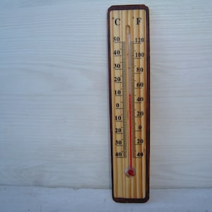 Vintage thermometer , Indoor thermometer ,Outdoor thermometer, Wall thermometer, thermometer ,wooden thermometer Active