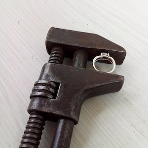 Vintage Bench Vise | Antique Small Vise Tool | Industrial Tool | Decor