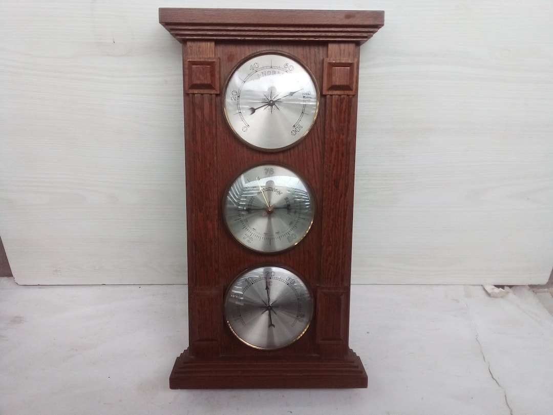 Vintage Barometer , Thermometer and Barometer and Humidity Gauge ...