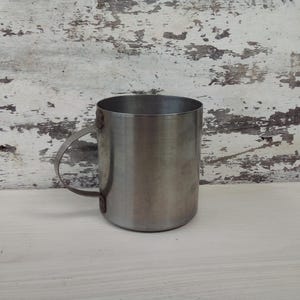 Vintage Stainless Steel Mug | Camp Cup | Farmhouse Kitchen Decor