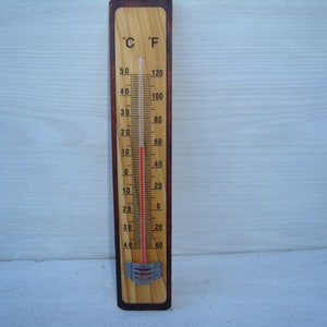 Vintage thermometer ,  Indoor thermometer ,Outdoor thermometer, Wall thermometer, thermometer , wooden thermometer.