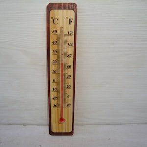 Vintage thermometer ,  Indoor thermometer ,Outdoor thermometer, Wall thermometer, thermometer , wooden thermometer.