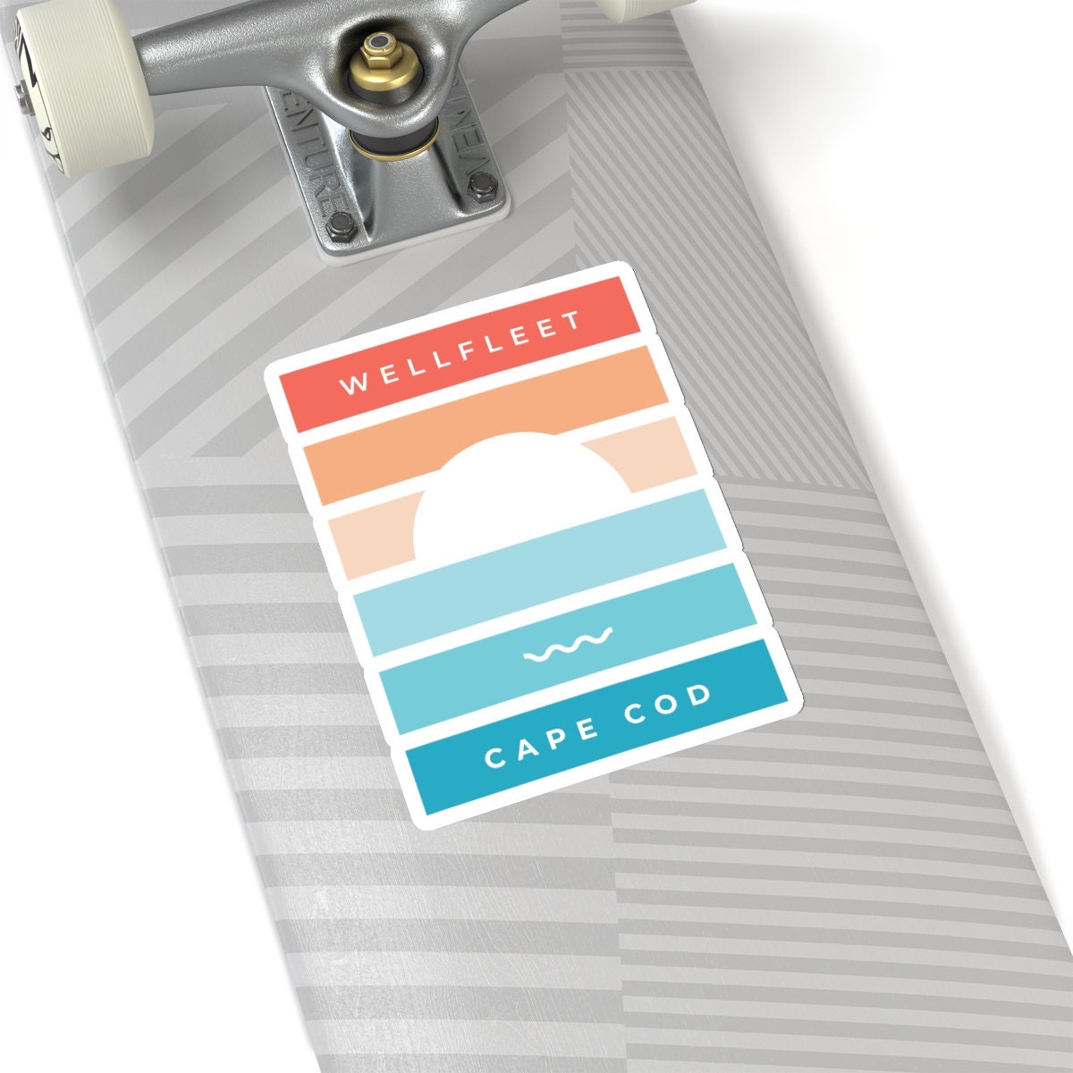 Beach Sticker Vintage Sunset Sticker Wellfleet Sticker Cape Etsy