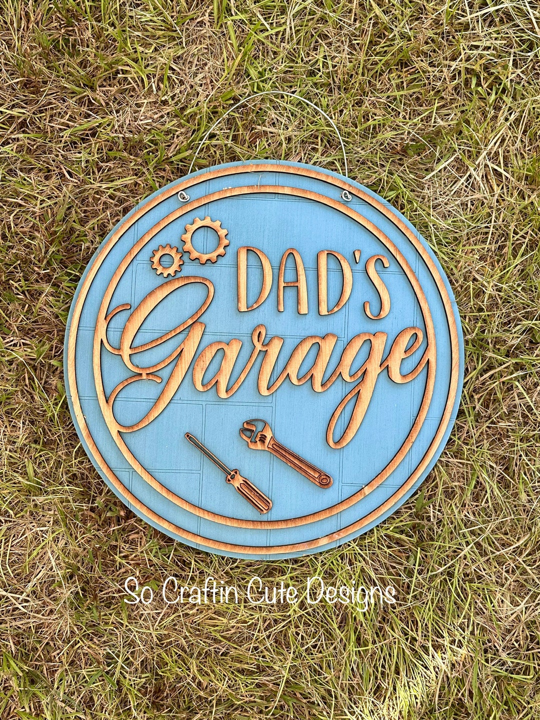 Dad's Garage Door Hanger, Tool Shop Door Hanger, Garage Door Hanger