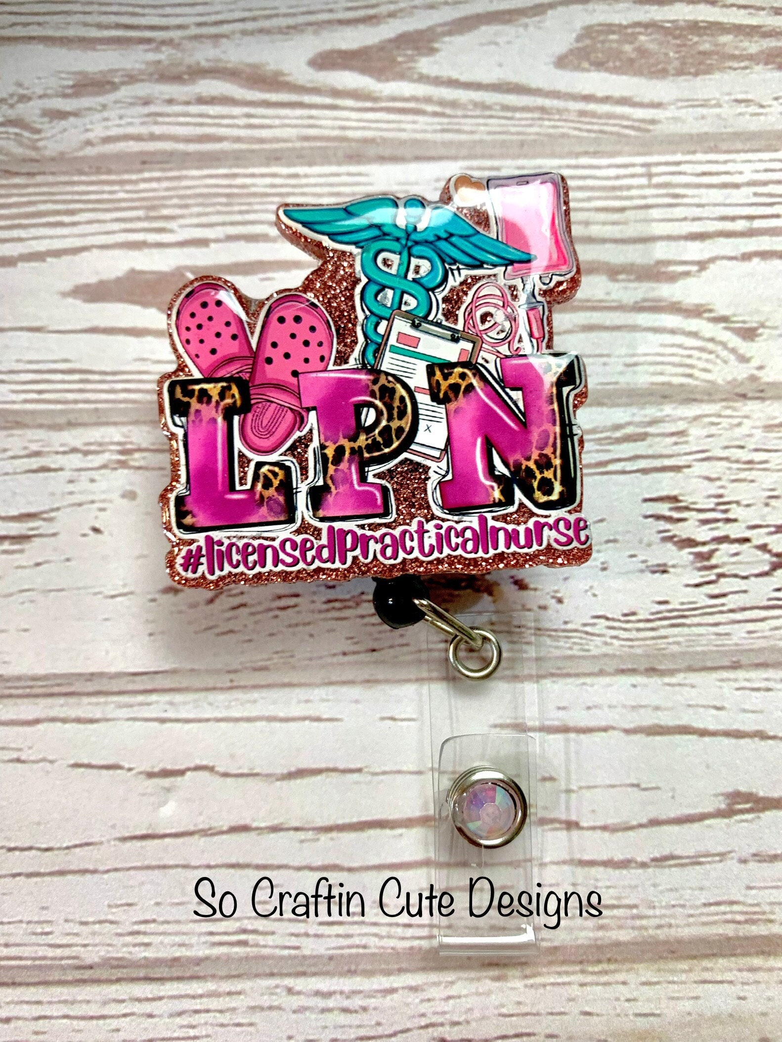 custom cute name retractable badge reel rn cna lpn cma ma pct lvn