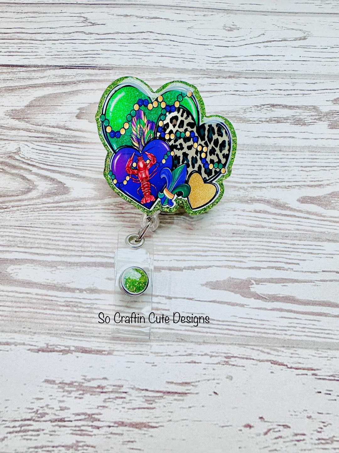 mardi gras badge reel