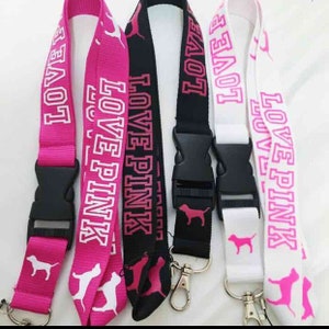 3X Accesorio de cordones de amor de calidad rosa para teléfono / llavero / bolsos