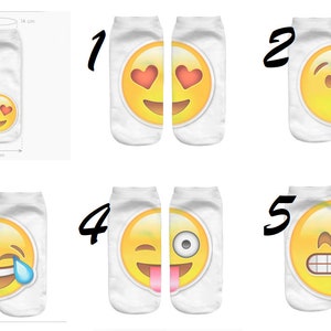Smiling Face Emoij 3D Print Aminal Casual Unisex Sock Ankle Low Cut Socks