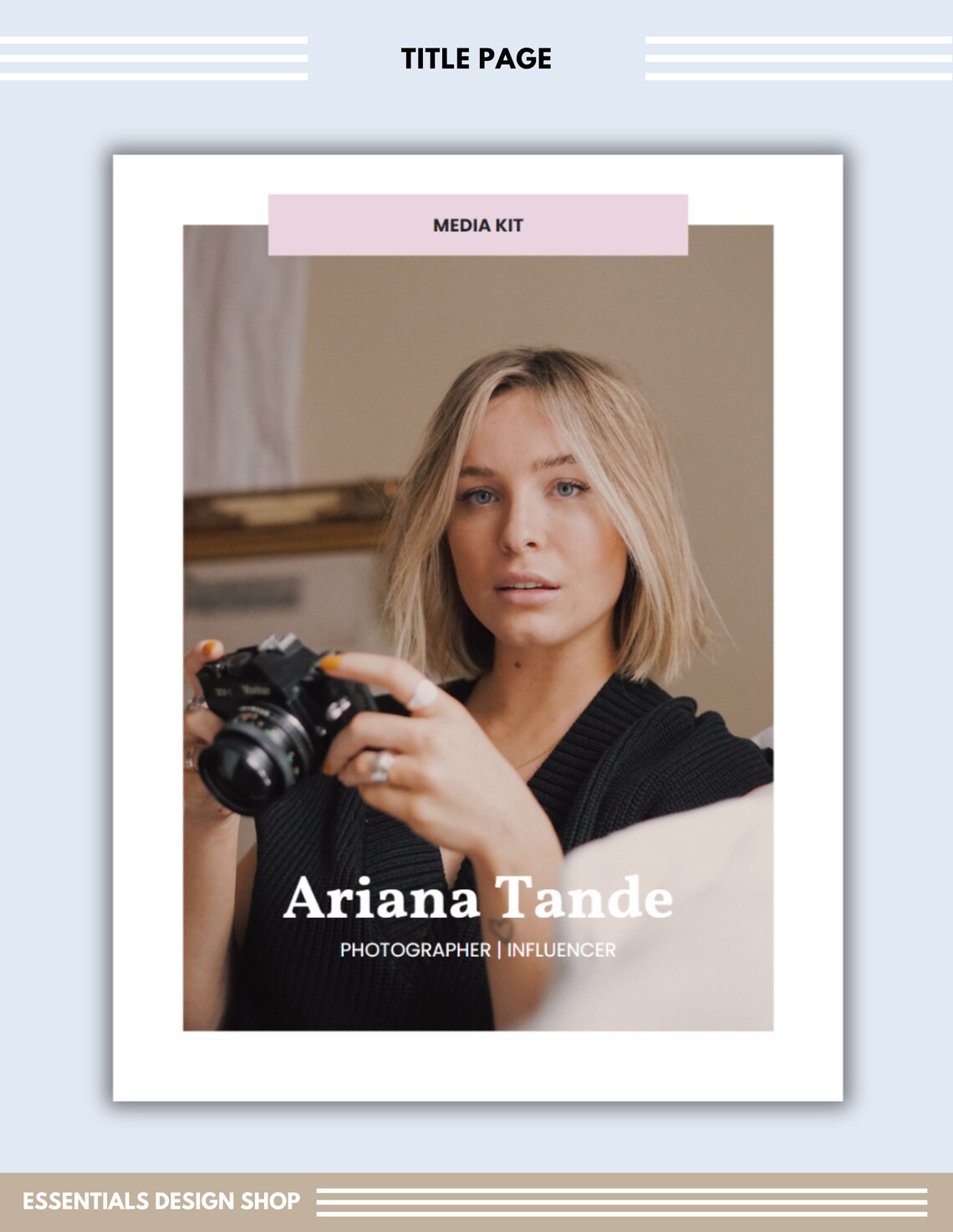 4 Page Media Kit & Rate Card Template Influencer Media Kit Etsy